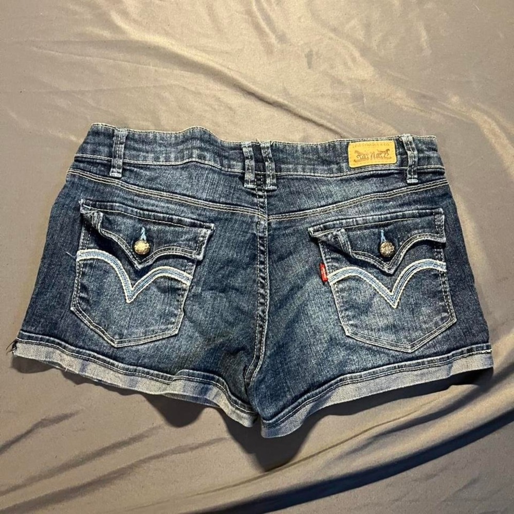 Levi's navy denim shorts Size 9 - Picture 5 of 8